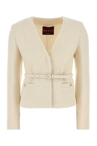 Gucci V-neck Damier Bouclé Jacket - Gucci - Modalova