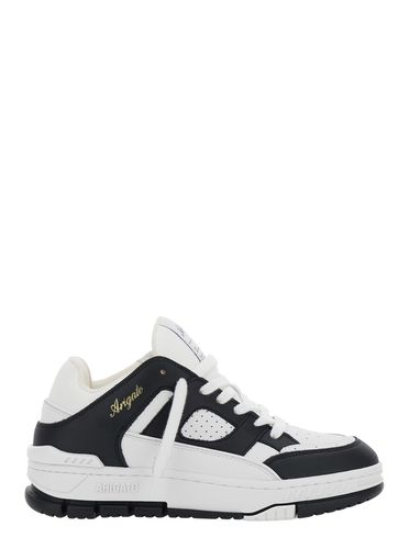 Area Lo Black And Low Top Sneakers With Laminated Leather In Leather Blend Woman - Axel Arigato - Modalova