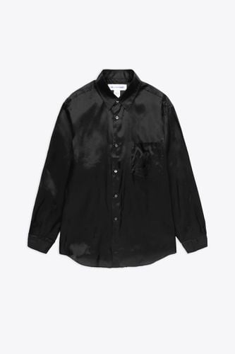 Mens Shirt Woven Black satin shirt with long sleeves - Comme des Garçons Shirt - Modalova