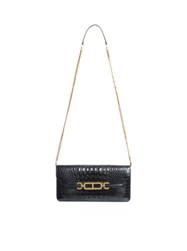 Shiny 3d Embossed Croc E/w Shoulder Bag - Tom Ford - Modalova