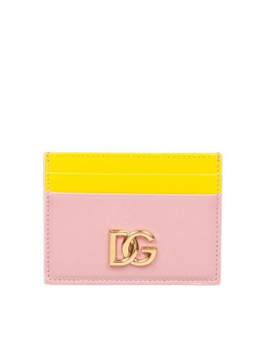 Leather Card Holder With Dg Logo Color And - Dolce & Gabbana - Modalova