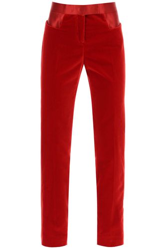 Velvet Pants With Satin Bands - Tom Ford - Modalova