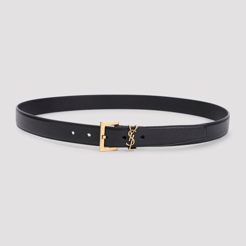 Saint Laurent Black Leather Belt - Saint Laurent - Modalova