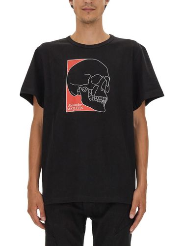 Skull Print T-shirt - Alexander McQueen - Modalova