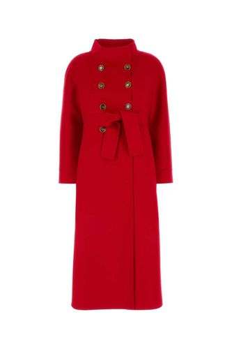 Red Virgin Wool Blend Coat - Valentino Garavani - Modalova