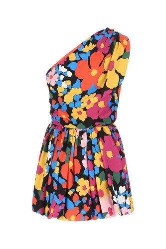 Floral Printed One-shoulder Midi Dress - Saint Laurent - Modalova