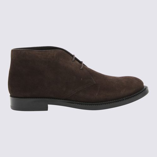 Tod's Brown Suede Boots - Tod's - Modalova