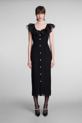 Alessandra Rich Dress In Black Silk - Alessandra Rich - Modalova