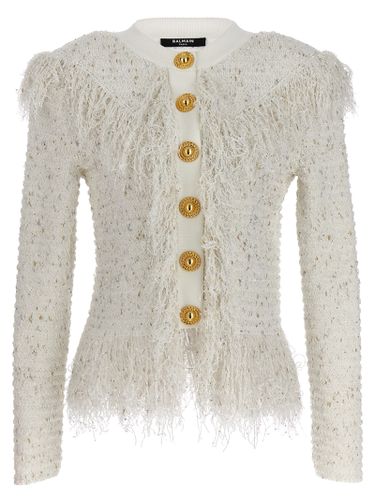 Balmain Fringed Tweed Jacket - Balmain - Modalova