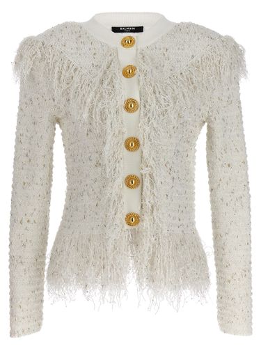 Glittered Fringed Short Jacket - Balmain - Modalova