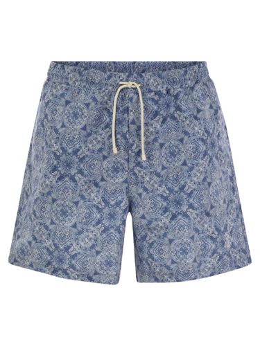 Beach Swimsuit With Paisley Design - Brunello Cucinelli - Modalova