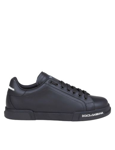 Portofino Sneakers In Nappa Color Black - Dolce & Gabbana - Modalova