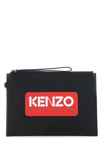 Black Leather Large Paris Clutch - Kenzo - Modalova