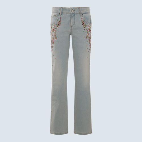 Light Blue Multicolour Cotton Blend Jeans - Blumarine - Modalova