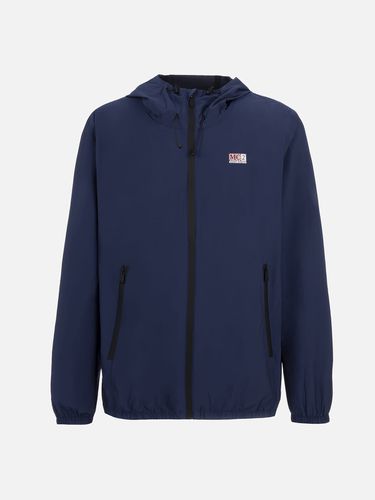 Man Hooded Lightweight Navy Fabric Windbreaker Sloop - MC2 Saint Barth - Modalova