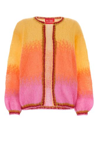 Multicolor Mohair Blend Cardigan - Rose Carmine - Modalova