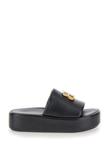 Rise Slide In Leather Woman - Balenciaga - Modalova