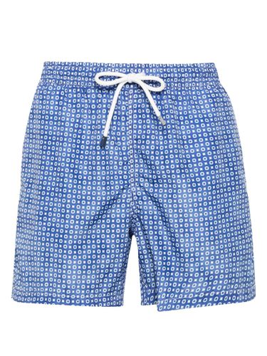 Madeira Turtle-print Swim Shorts - Fedeli - Modalova