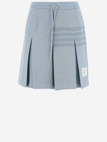 Bar Pleated Cotton Skirt - Thom Browne - Modalova