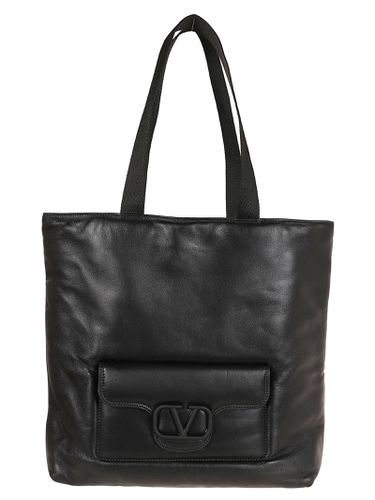 Black Nappa Leather Noir Shopping Bag - Valentino Garavani - Modalova