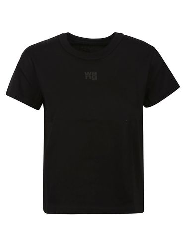 Round Neck Logo Shrunk T-shirt - Alexander Wang - Modalova