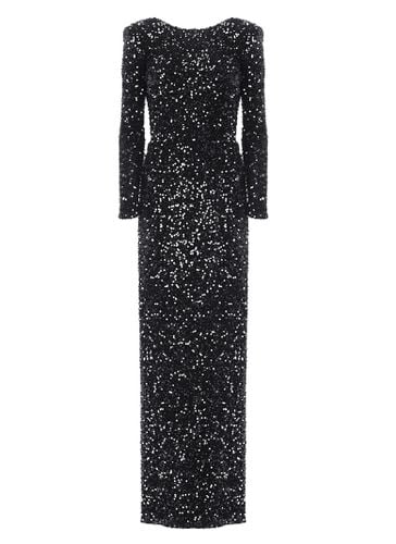 Red Carpet Dress In Chenille With Sequins - Elisabetta Franchi - Modalova