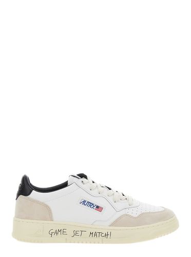 Medalist Low Beige And Low Top Sneakers With Side Logo Detail In Leather And Suede Man - Autry - Modalova