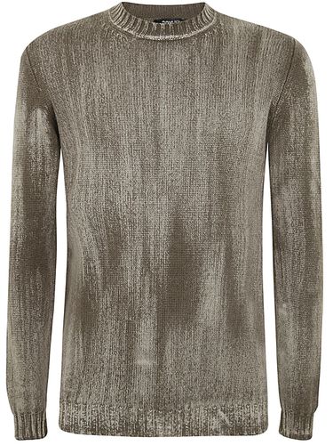 Tonal Effect Round Neck Off Gauge Pullover - Avant Toi - Modalova