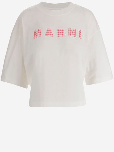 White Cotton Oversized T-shirt - Marni - Modalova