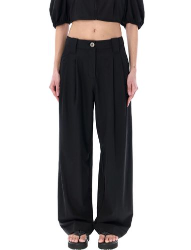 Drapey Melange Loose Pleat Pants - Ganni - Modalova