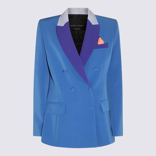 Bluette Purple And Baby Blue Blazer - Hebe Studio - Modalova