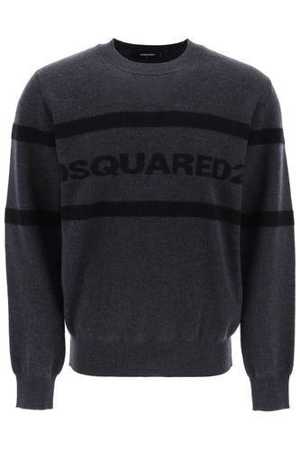 Jacquard Logo Lettering Sweater - Dsquared2 - Modalova