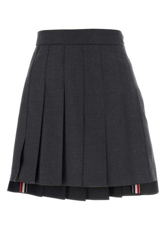 S Dark Grey Wool Miniskirt - Thom Browne - Modalova