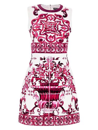 Majolica Print Brocade Mini Dress - Dolce & Gabbana - Modalova