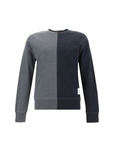 Grey bicolor Cotton Sweater - Thom Browne - Modalova