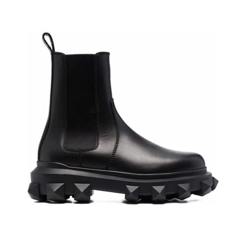 Garavani Leather Studs Boots - Valentino Garavani - Modalova