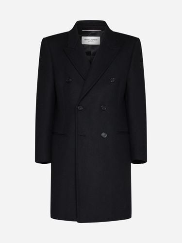 Double-breasted Wool Coat - Saint Laurent - Modalova