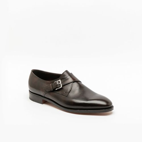 Ashill Dark Borwn Museum Calf Monk Strap Shoe - John Lobb - Modalova