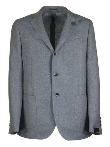 Single-breasted Two-button Jacket With Herringbone Pattern - Lardini - Modalova