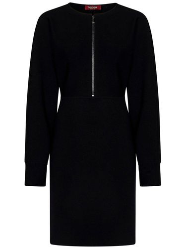 Zip Detailed Crewneck Long-sleeved Dress - Max Mara Studio - Modalova