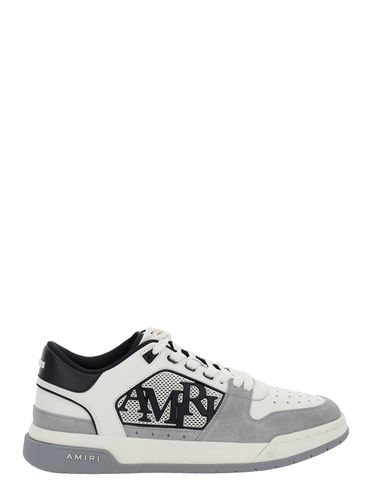 Grey Low Top Sneakers With Logo Lettering In Tech Fabric And Leather Man - AMIRI - Modalova