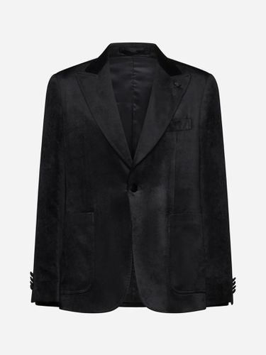 Velvet Single-breasted Blazer - Lardini - Modalova