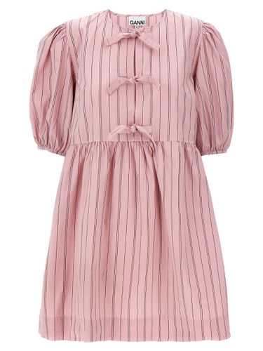 Ganni Poplin Bow Dress - Ganni - Modalova