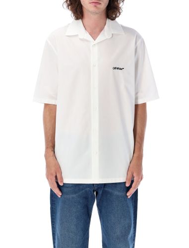 Off- Gothic Arrow Bowling Shirt - Off-White - Modalova