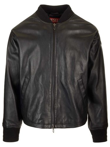 Diesel Waxed Leather Jacket - Diesel - Modalova