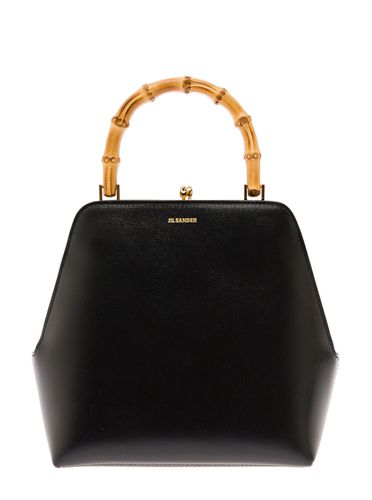 Goji Square Leather Handbag With Bamboo Handle Woman - Jil Sander - Modalova