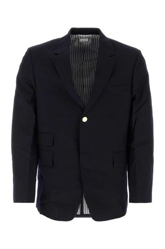 Thom Browne Navy Blue Wool Blazer - Thom Browne - Modalova