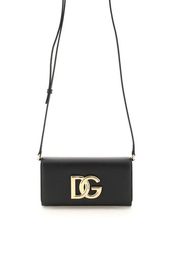 Dg Leather Clutch Bag - Dolce & Gabbana - Modalova