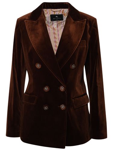 Etro Brown Velvet Blazer - Etro - Modalova