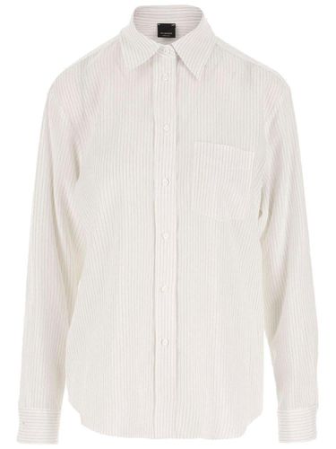 Long Sleeved Striped Buttoned Shirt - Pinko - Modalova